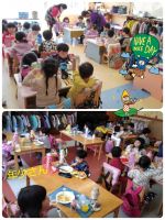 年少 みんな揃って初めての給食🥄✨今日はカレーライスでした🍛