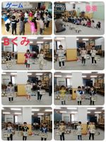 Bくみ新しいクラスになって一週間✨ゲームをしたり、音楽では太鼓を持って叩いてみました🎵初めてがいっぱいで張り切っています❗