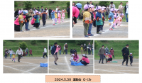 運動会　Ｏくみ初めての運動会でドキドキでしたね！お客さんを前にして楽しそうな子や泣いてしまう子もいましたがかけっこ、リズム、親子での競技を頑張っていました♪