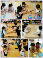 Ｇくみ切り終えた後はごっこ遊びを楽しんでいましたよ🎵