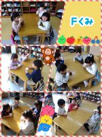 Ｆくみ今日は子どもたちが楽しみにしていたリボンちゃんが来てくれました！🎀リボンちゃんとダンスを踊ってとっても楽しんでいましたよ😆お部屋に戻ってからレモンラッシーを飲むと、「おいしい〜！」「お家でも飲む〜！」と大喜びでした🙌✨