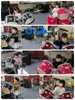 Ｃくみドラムセットです！「難しい」と言いながらも楽しんで取り組んでいましたよ♪