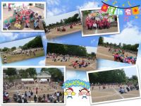 運動会！①お天気に恵まれ、運動会を開催しました！久しぶりの全園児の運動会でした。